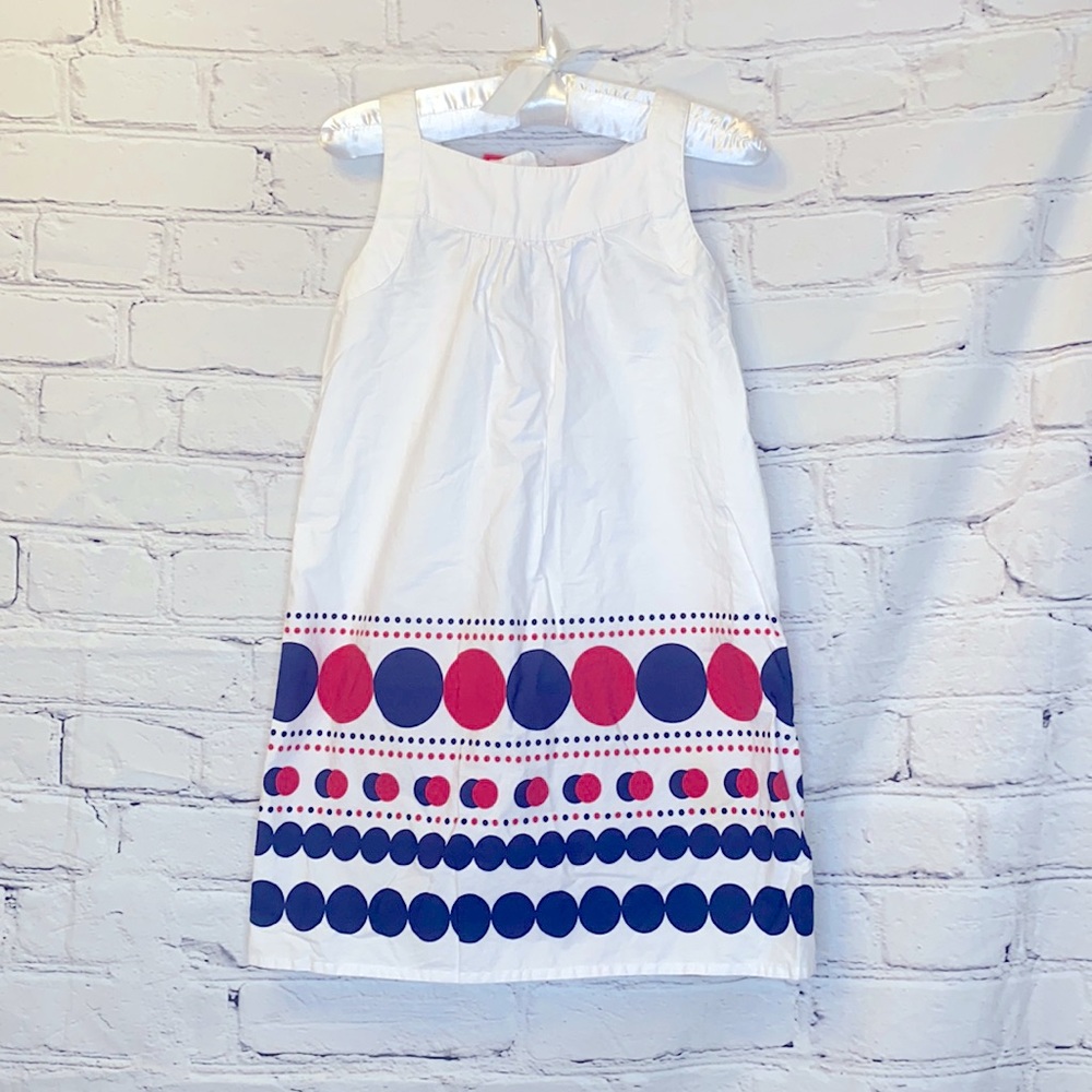Gymboree Red White & Blue Sleeveless Shift Dress Size 6